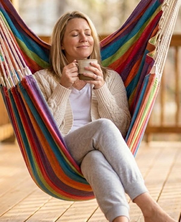 Rainbow hammock chair