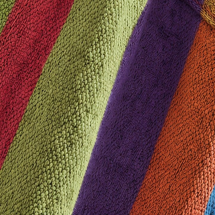 Rainbow woven canvas